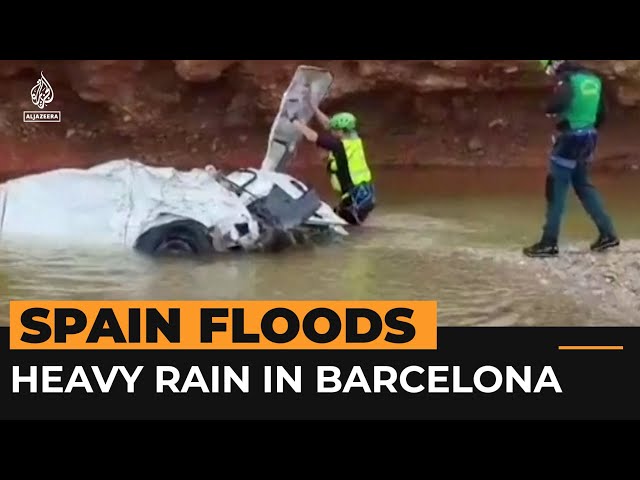 ⁣Heavy rains hit Barcelona after floods in central and east Spain | Al Jazeera Newsfeed