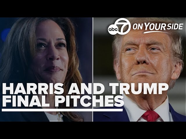 ⁣Donald Trump and Kamala Harris make final pitches for your vote