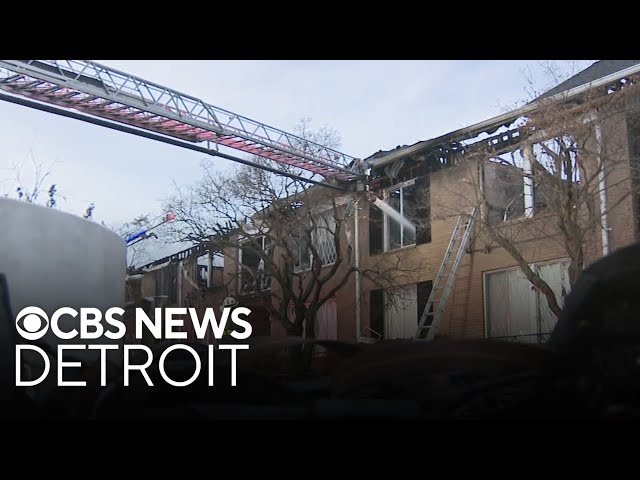 ⁣Crews remain on scene of condominium fire in Southfield