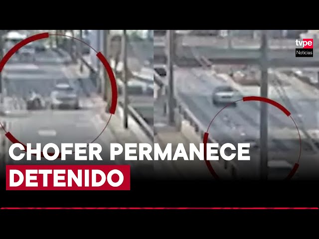 ⁣Joven estudiante falleció tras impactar su moto contra un taxi y caer a la vía expresa