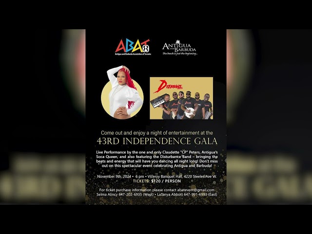 ⁣THREE TO BE HONOURED AT ANTIGUAN AND BARBUDAN INDEPENDENCE GALA IN CANADA