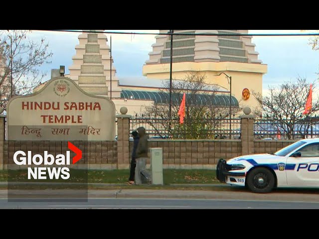 ⁣Violence breaks out at Hindu temple in Ontario as Sikh separatists clash with Indian nationals