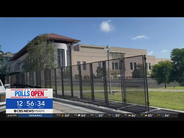 ⁣Preparations underway for Donald Trump's watch party in West Palm Beach