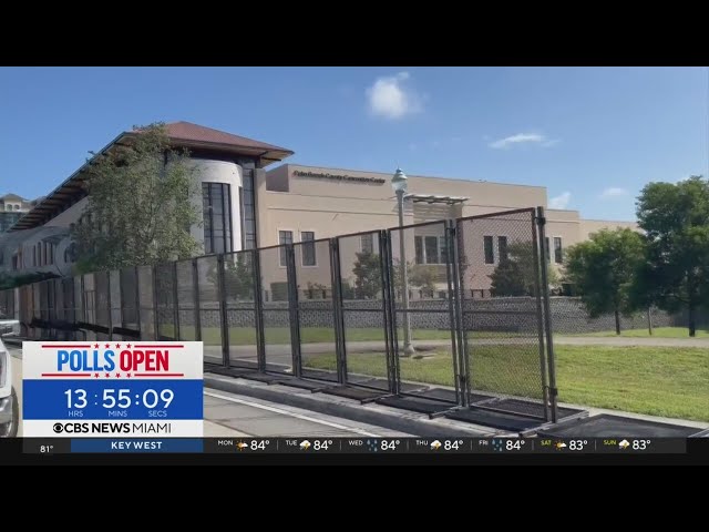 ⁣Preparations underway for Donald Trump's watch party in West Palm Beach