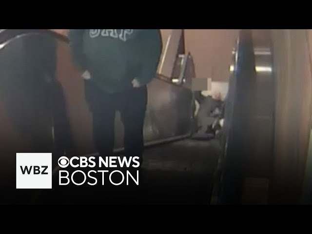 ⁣Video shows 84-year-old woman fell on MBTA Orange Line escalator in Boston