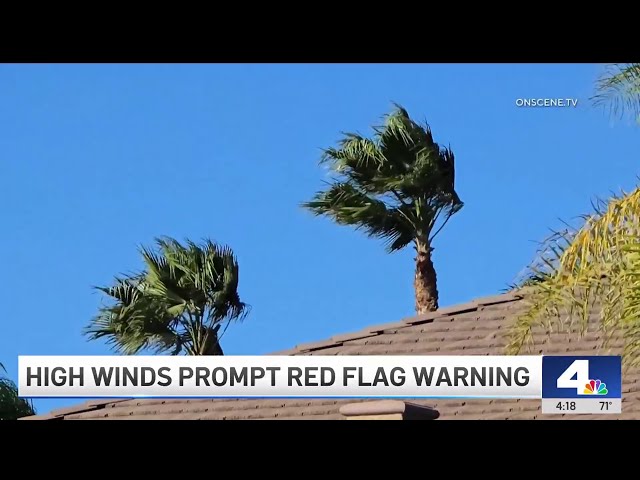 ⁣Firefighters on high alert amid red flag warning across SoCal