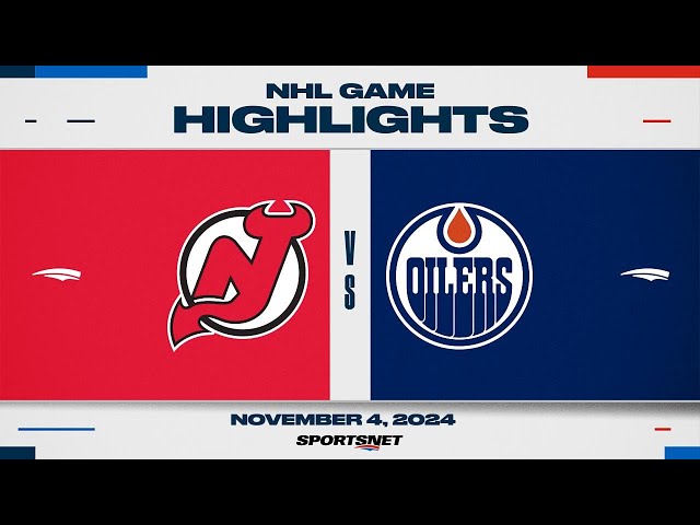 ⁣NHL Highlights | Devils vs. Oilers - November 4, 2024