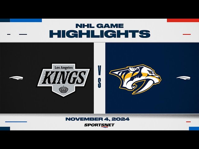 ⁣NHL Highlights | Kings vs. Predators - November 4, 2024