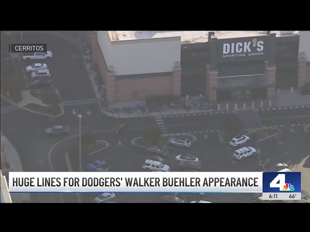 ⁣Walker Buehler appearance draws large crowd to Cerritos