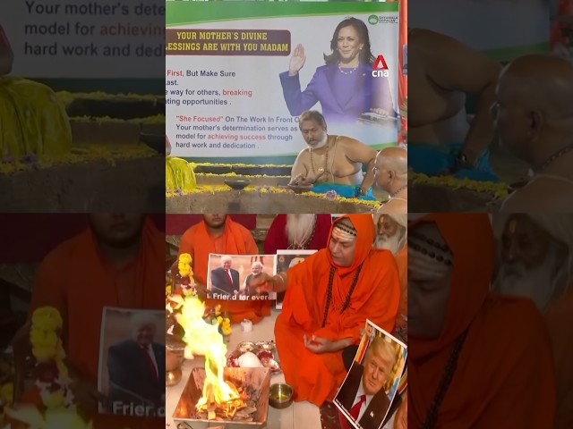 ⁣Hindu priests in India pray for candidates ahead of US election