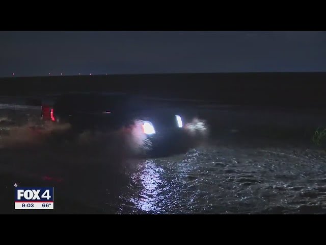 ⁣Monday storms bring flash flooding to parts of North Texas