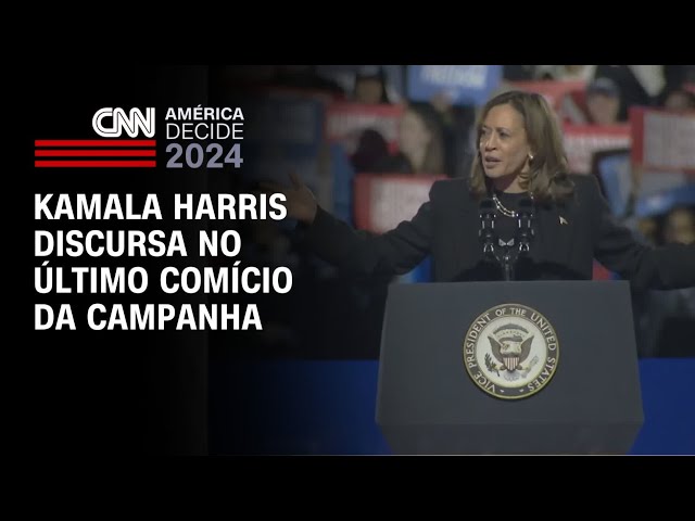 ⁣Kamala Harris discursa no último comício da campanha | AMÉRICA DECIDE