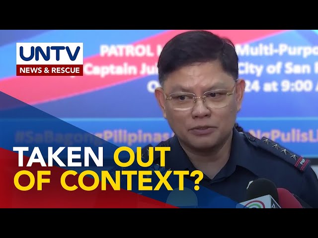 ⁣PNP, nilinaw na hindi ipinagtatanggol ni Gen. Marbil ang mga drug user