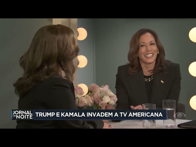 ⁣Trump e Kamala invadem a TV americana com campanhas