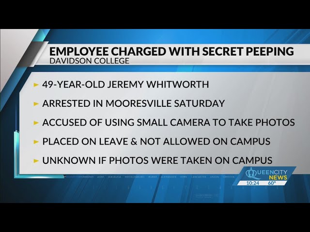 ⁣Davidson College employee charged with secret peeping