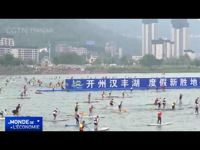 ⁣Championnat de paddle : des milliers de pagaies sur le lac Hanfeng