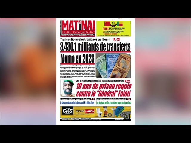 ⁣LA REVUE DES TITRES - 05 11 2024 - Romaric Dossa