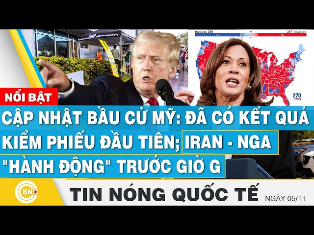 ⁣Tin nóng Quốc tế | Cập nhật Bầu cử Mỹ: Đã có kết quả kiểm phiếu đầu tiên; Iran - Nga "hành động