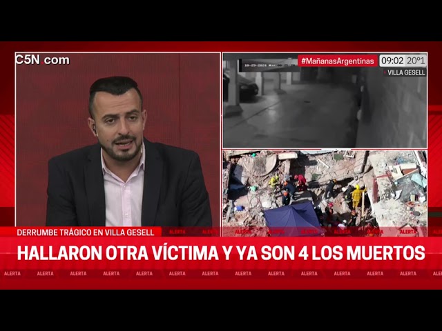 ⁣DERRUMBE en VILLA GESELL: HALLARON OTRA VÍCTIMA y ya son 4 los MUERTOS