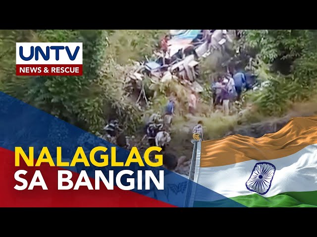 ⁣36 patay, 27 sugatan sa bus na nahulog sa bangin sa India