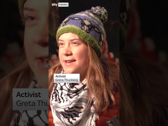 ⁣Greta Thunberg joins Georgian protests