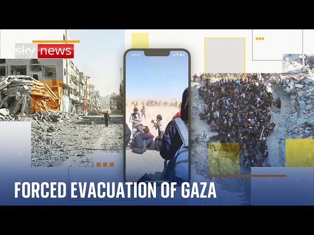 ⁣Inside forced evacuation of civilians from northern Gaza