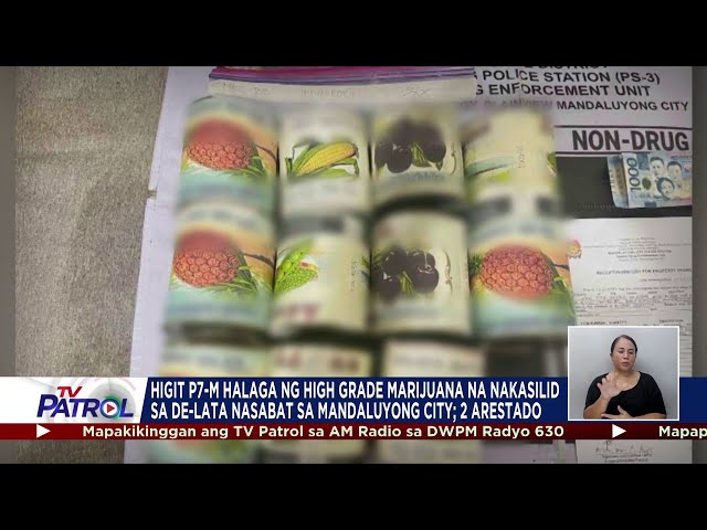 ⁣Higit P7-M halaga ng 'high-grade' marijuana, nasabat sa Mandaluyong City