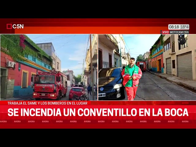 ⁣INCENDIO en un CONVENTILLO en LA BOCA: TRABAJA el SAME y BOMBEROS en el LUGAR