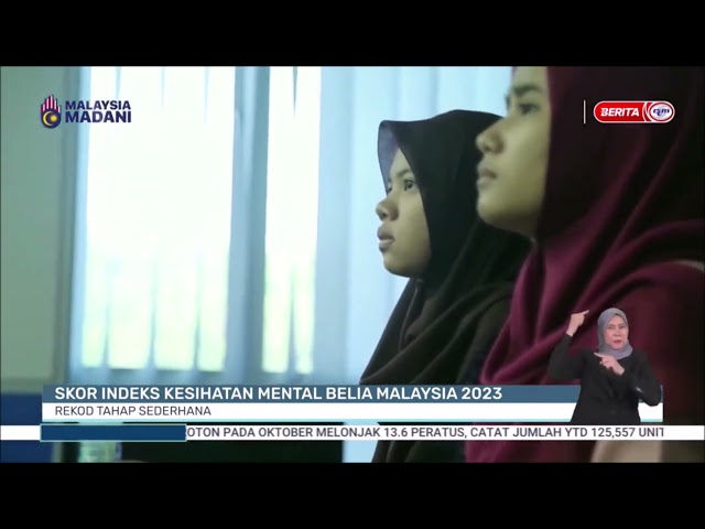 ⁣5 NOV 2024 - B.PERDANA - SKOR INDEKS KESIHATAN MENTAL BELIA MALAYSIA 2023: REKOD TAHAP SEDERHANA