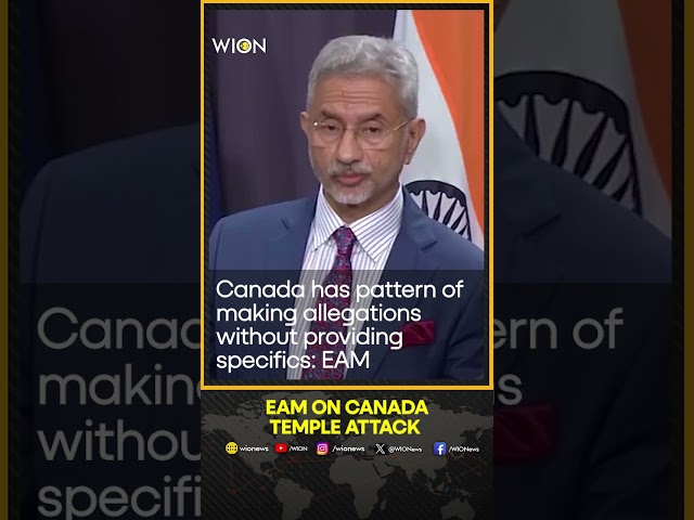 ⁣S Jaishankar Reacts To Khalistani Attack On Hindu Temple In Canada | WION Shorts