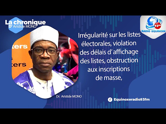 ⁣CHRONIQUE ARISTIDE MONO DU MARDI 05 NOVEMBRE 2024 - EQUINOXE TV