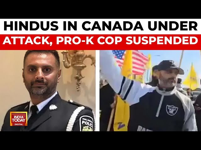 ⁣Canadian Hindus Attacked by Khalistan Supporting Mobs, Pro-K Cop Suspended | India Today