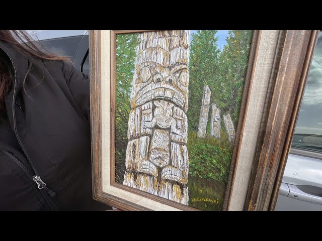 ⁣Haida Gwaii artist's rare painting found in liquidation store decades later