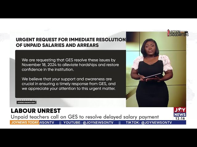 ⁣Labour Unrest: Unpaid teachers call on GES to resolve delayed salary payment | JoyNews Today