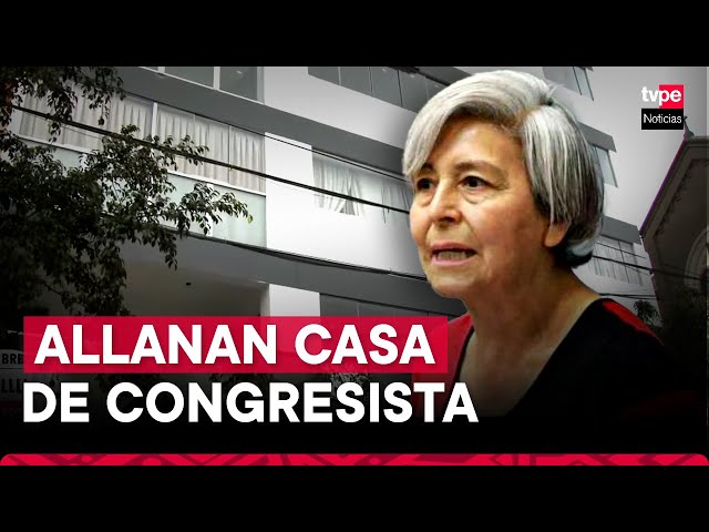 ⁣Fiscalía allana casa de congresista María Agüero por presunto recorte de sueldo a trabajadores