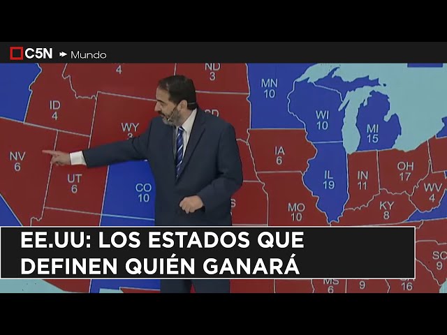 ⁣ELECCIONES en EE.UU: los ESTADOS que DEFINEN QUIÉN GANARÁ