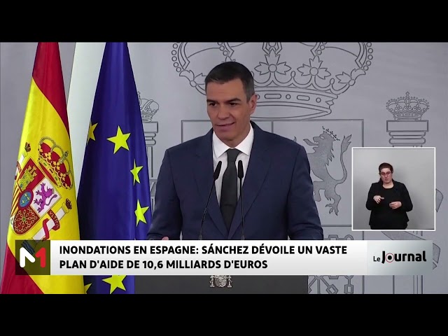 ⁣Inondations en Espagne : Sánchez annonce un vaste plan d´aide de 10,60 milliards d´euros.