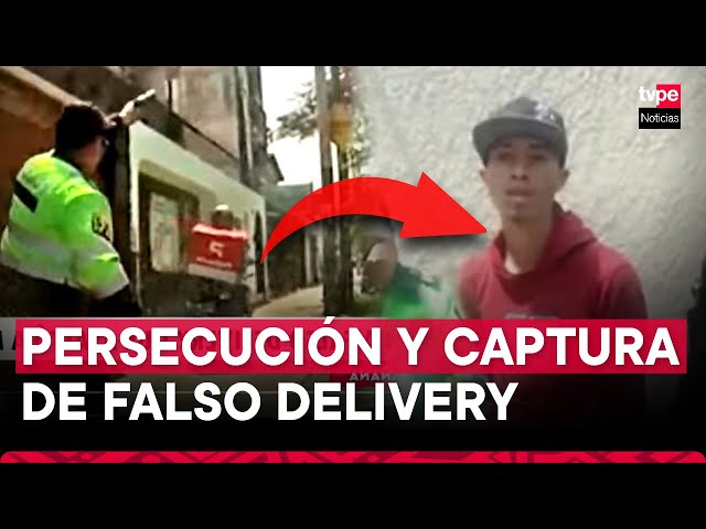 ⁣Surco: Tras una intensa persecución, detienen a falso delivery que robó a una mujer en el distrito