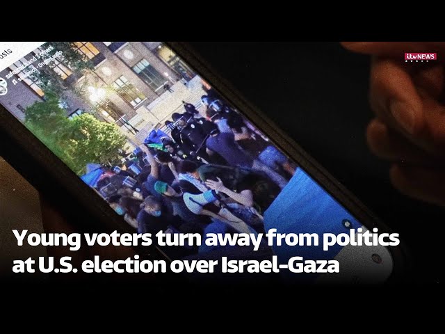 ⁣Young voters turn away from politics at U.S. election over Israel-Gaza conflict | ITV News