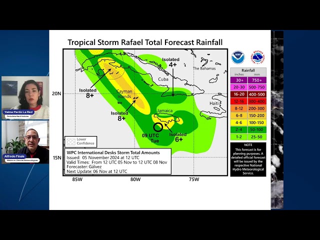 ⁣Tormenta Tropical Rafael se Fortalece en el Caribe