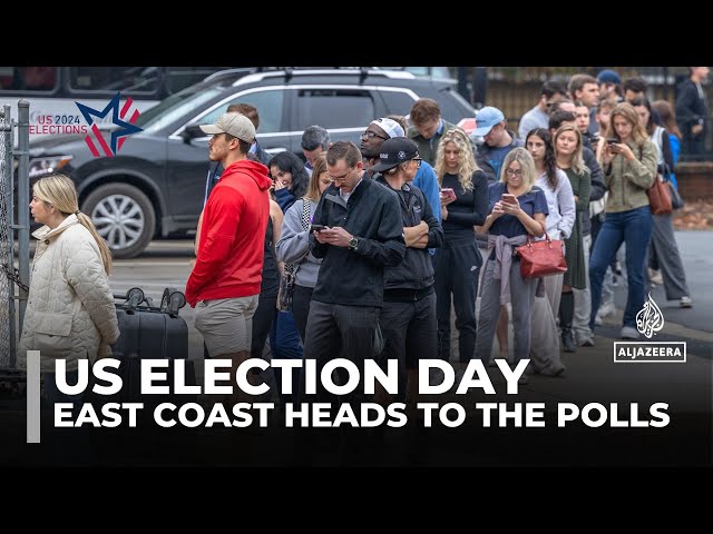 ⁣US East Coast voters head to polls as battleground states see record turnout