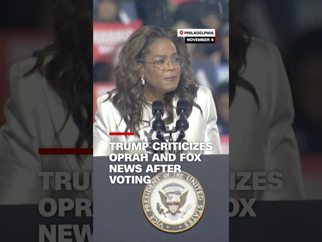 ⁣Trump criticizes Oprah and Fox News after voting