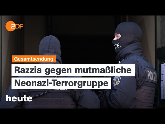 ⁣heute 19:00 Uhr vom 05.11.2024 Razzia gegen Rechtsterrorismus, US-Wahl, Entlassung Galant