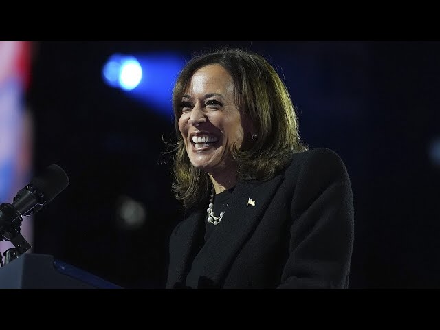 ⁣Kamala Harris makes last pitch to voters