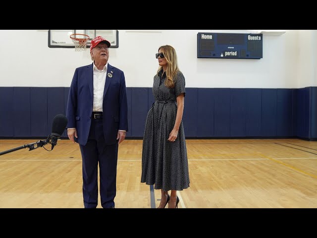 ⁣Donald Trump casts his ballot in Florida