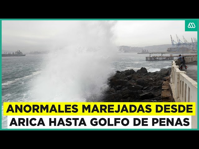 ⁣Aviso de marejadas en Chile desde Arica hasta el Golfo de penas