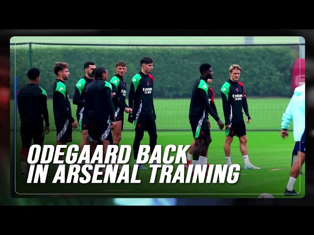 ⁣WATCH: Arsenal train ahead of Champions League clash with Inter Milan | ABS-CBN News