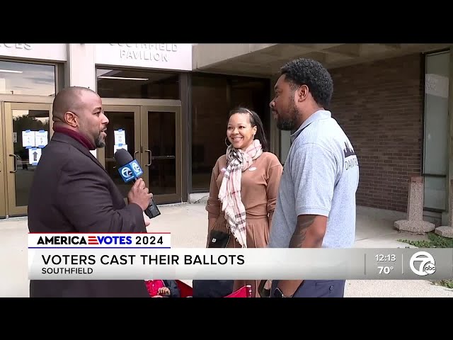 ⁣Voters cast their ballots in Southfield