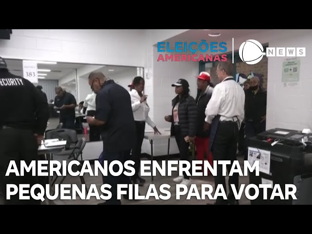 ⁣Americanos enfrentam pequenas filas no último dia de votação