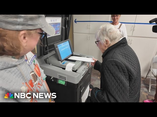 ⁣103-year-old Wisconsin voter casts her ballot for Kamala Harris